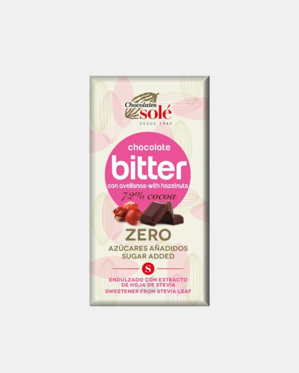 Chocolat Sans Sucre au Noisette 72% 100G - L216