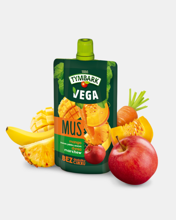 VEGA Mangue – Ananas – Pomme – Carotte – Potiron 100 G 12 Box – Tymbark