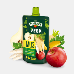 VEGA Pomme – Poire – Carotte Blanche – Panais – Banane 100 G 12 Box – Tymbark